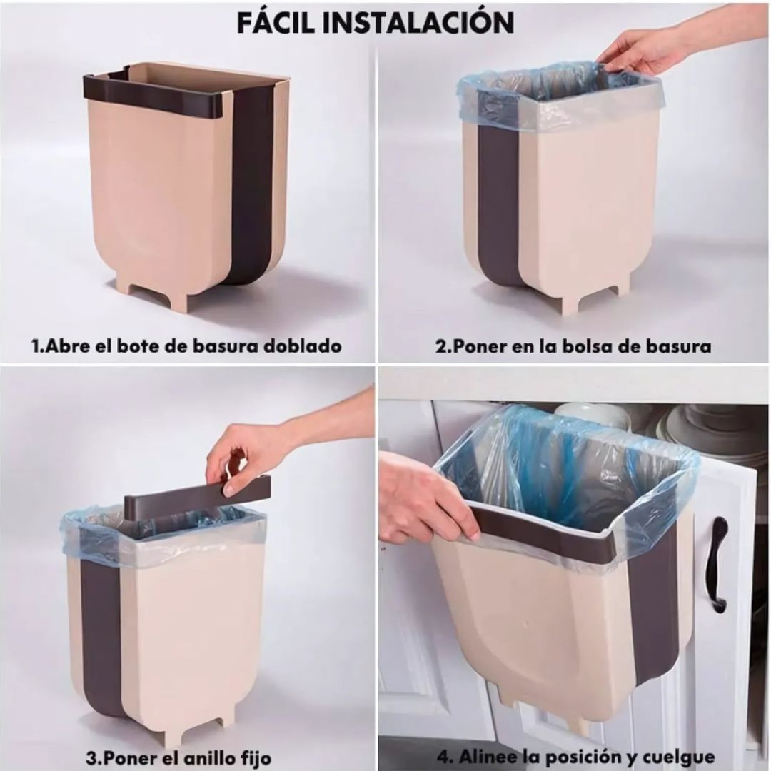CANECA DE BASURA PLEGABLE (25 cms X 28 cms)