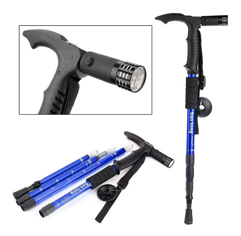 BASTÓN TREKKING CON LINTERNA ANTI-SHOCK