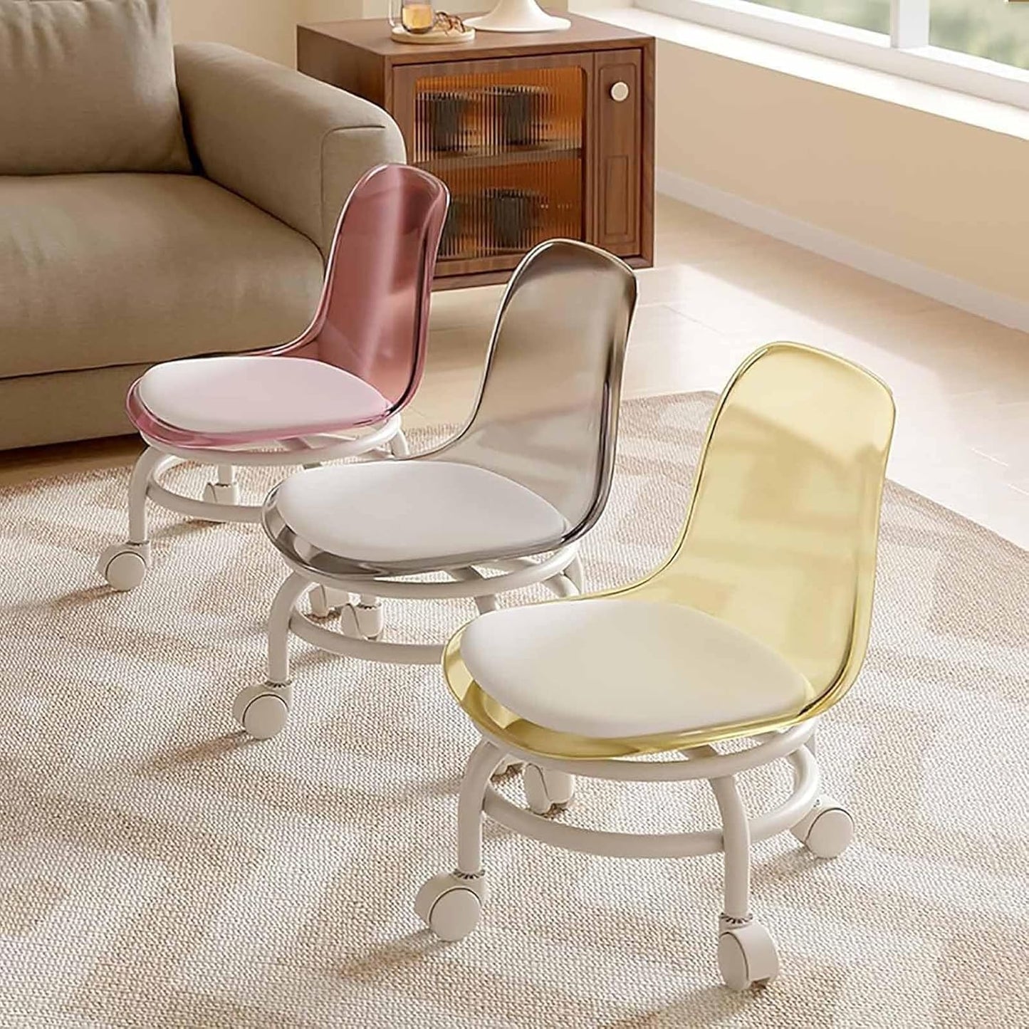 SILLA TABURETE PEQUEÑA CON RUEDAS HIDRÁULICO